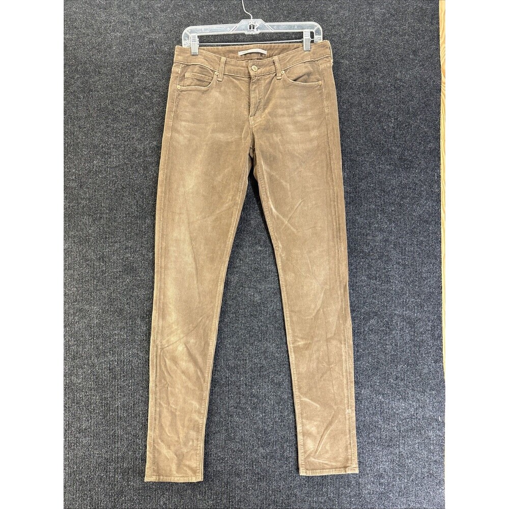Vince Women’s Corduroy Pants Size 28 Taupe Brown Slim Fit Tapered Leg 32”